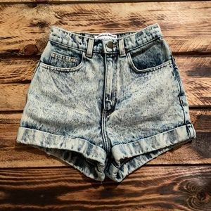 American Apparel high waisted jean shorts size 26